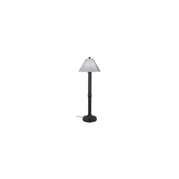 Brilliantbulb Seaside Black Body & Canvas Granite Sunbrella Shade Fabric Floor Lamp BR2632124